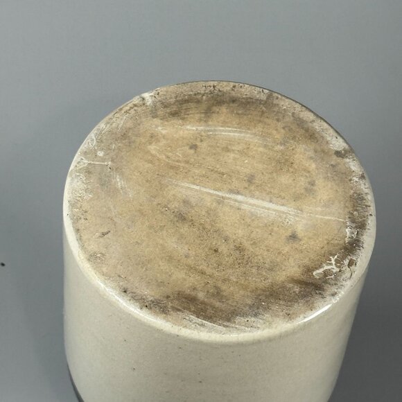 Vintage Half Gallon Rustic Stoneware Jug With Brown Glaze & Cork Stopper - Picture 5 of 7